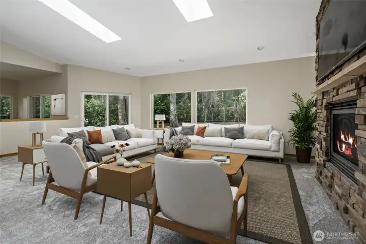 Living Room Virtually Staged.