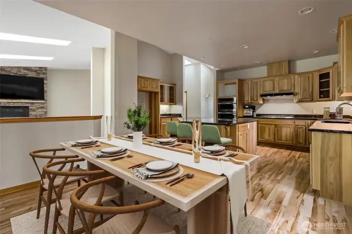 Dining Area Virtually Staged.