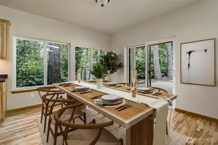 Dining Area Virtually Staged.