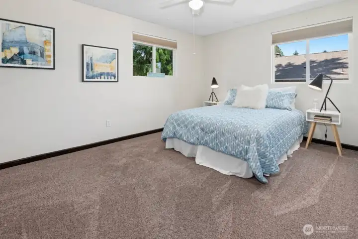 Bedroom #2 offers plenty of space for a king bed and accompanying furniture.