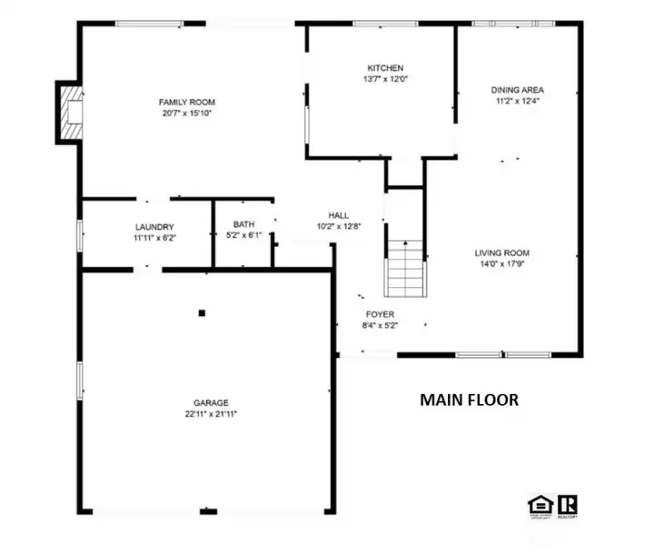 Main floor layout.