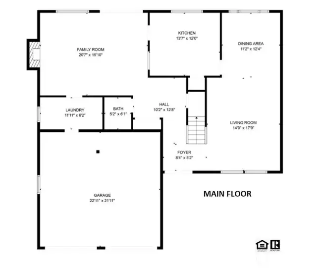 Main floor layout.