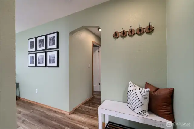 View to the left of front entrance door