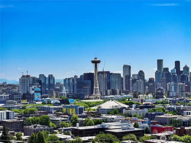 Stunning city views from the rooftop deck.