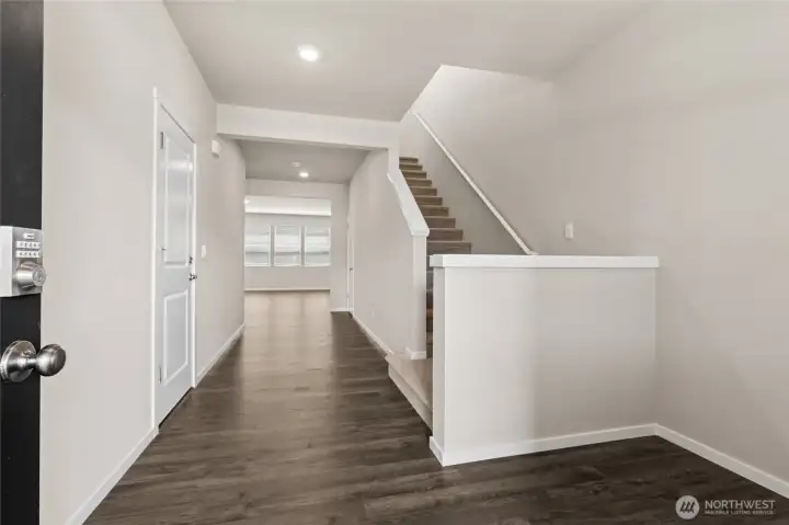 Welcoming entry way, perfect spot for a bench/shoe cubby