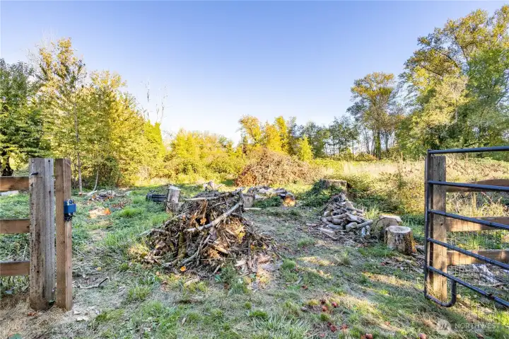 Head out to your barn or the river at the back property line