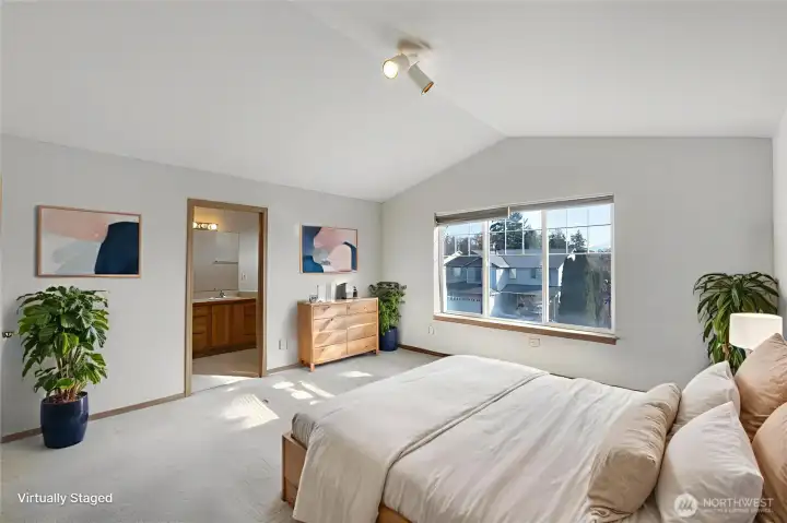 Primary w/Mt Rainier view Virtually Staged