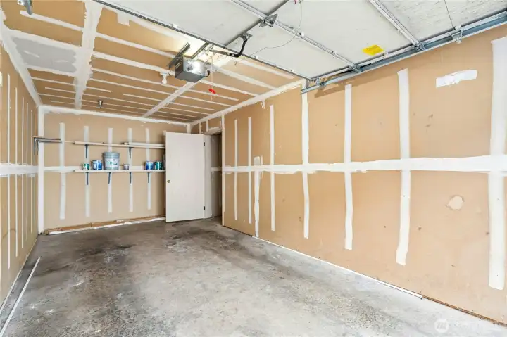 Private garage with a storage area