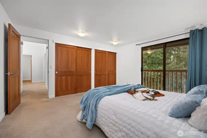primary bedroom with large closets