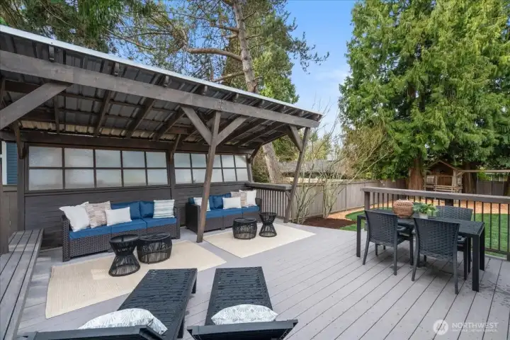 Partially covered for all season use