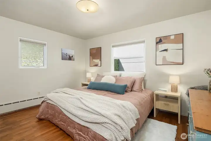 The primary bedroom.