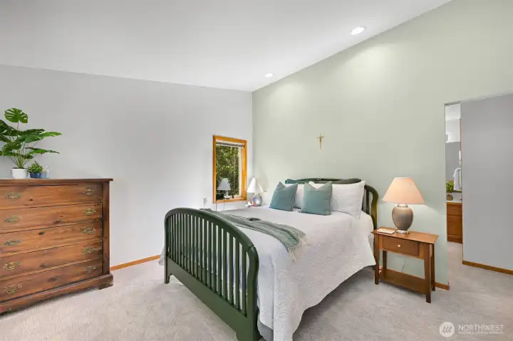 Spacious primary bedroom