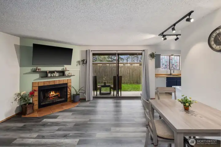 Lovely, welcoming Family Room and peek at the covered patio!