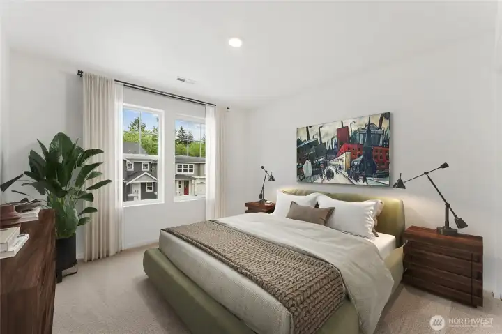 Secondary bedroom.  Picture for representational purposes only, colors and features may vary.