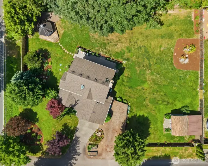 just over 1/2 an acre