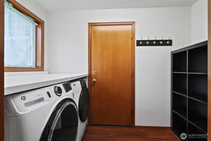 Laundry off family room and garage