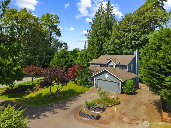 paved driveway to garage and second driveway for extra parking of RV