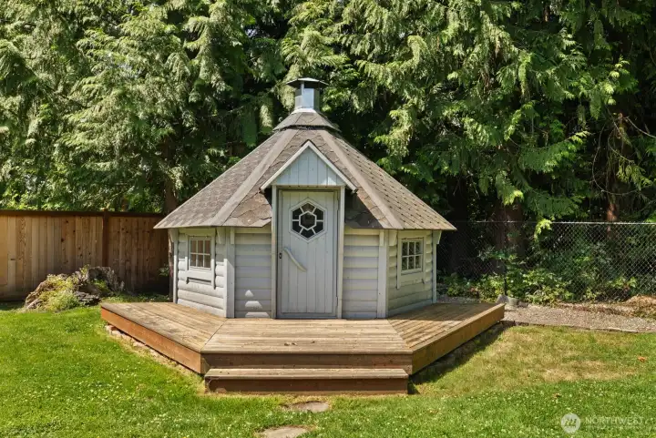 Finnish Grill house (grill assembly is in the shed)