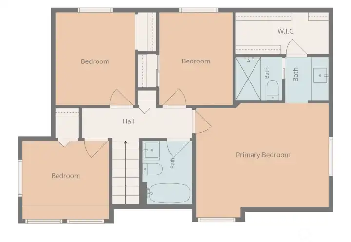 Upstairs bedrooms