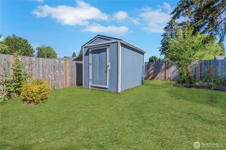 Large shed for your outdoor tools! (Grass digitally enhanced.) Large shed for your outdoor tools! (Grass digitally enhanced.)