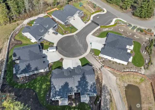 Westbury Gig Harbor in its entirety. The gated entry is off 138th Ave. The 4 homes on the top were built & sold in 2023.