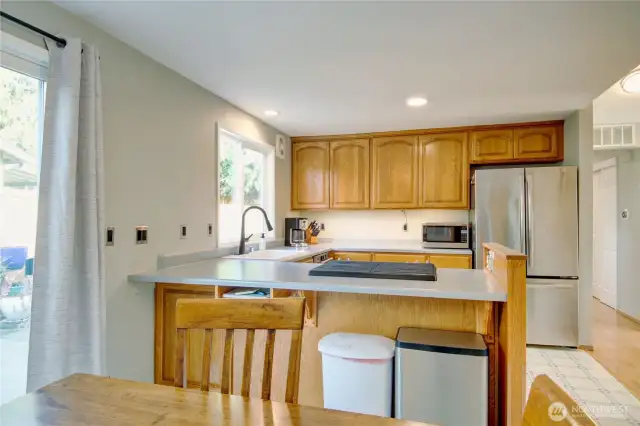 Kitchen and dining area