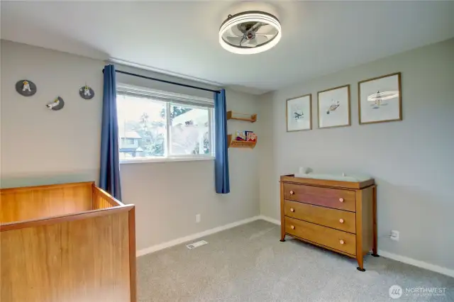 Bedroom #3 with ceiling fan