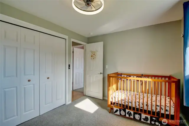 Bedroom #3 with ceiling fan