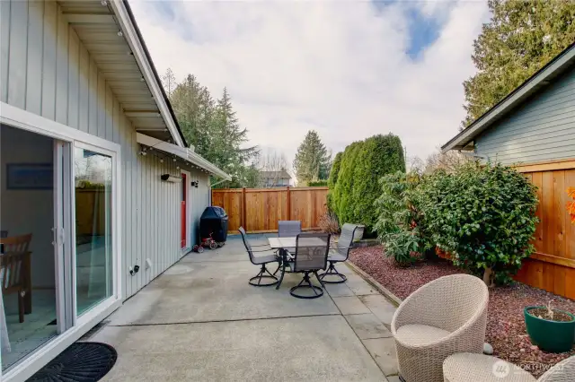 Back yard patio area