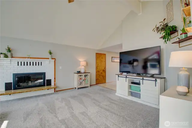 Living room with gas fireplace