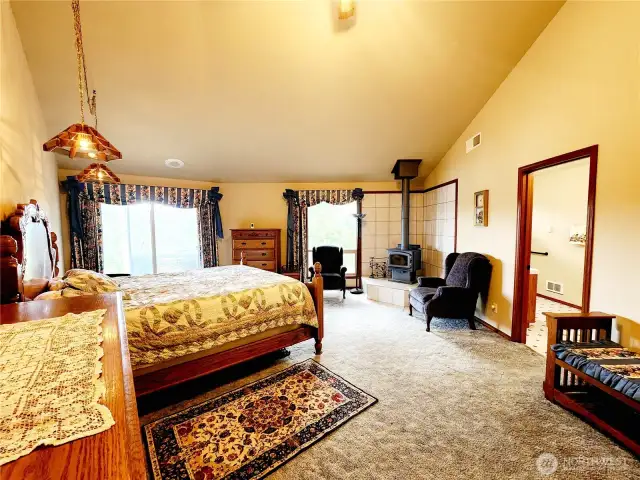 Master Bedroom with fireplace.
