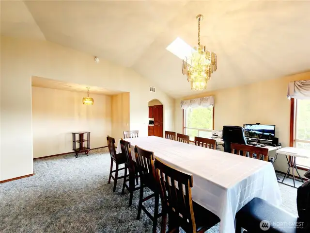 Great room with entry to kitchen.