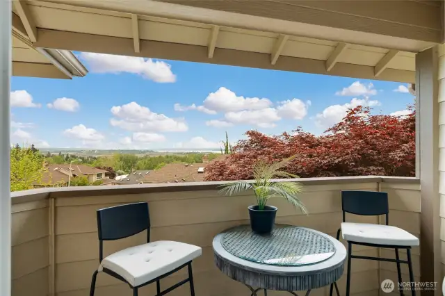 With your own covered lanai w/ views of the bay