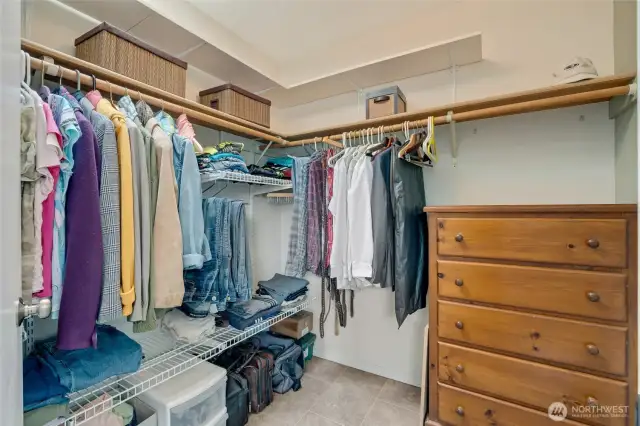 Big primary walk-in closet!