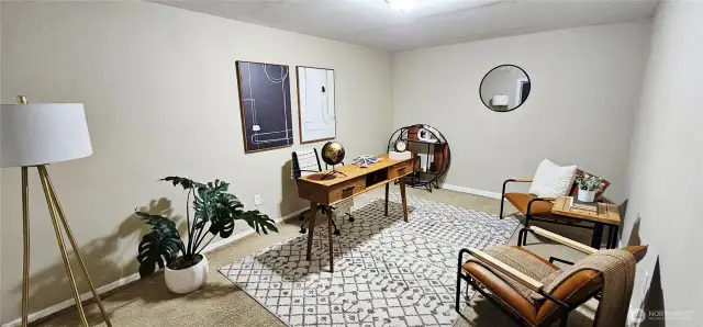 Detached Garage has an insulated room used as studio/office