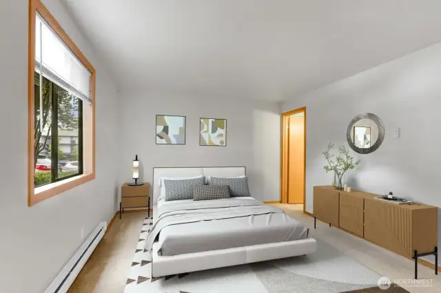 Another look at the large Primary suite with natural light