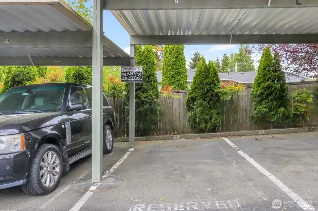 Unit 49 comes with a secondary reserved covered parking space! This community has tons of visitor spaces.