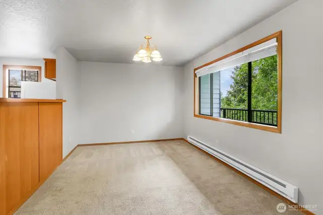 Large dining room without staging