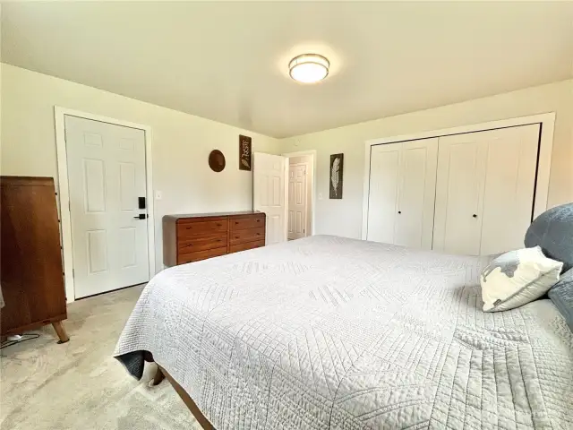 Bedroom #1 has an exterior door out to the hot tub (included!)