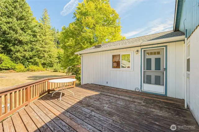 Deck off back of home