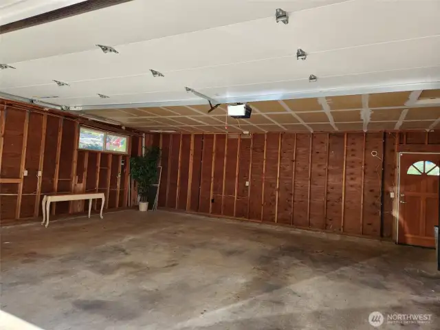 Inside the garage...