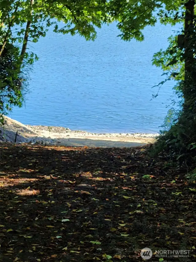 Peaceful water entrance for kayaking or beach combing.