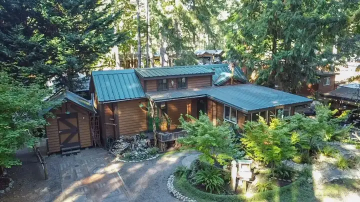2 HEMLOCK CABIN WITH ADDITION 829 SQ FT TOTAL, SHED WITH WASHER/DRYER