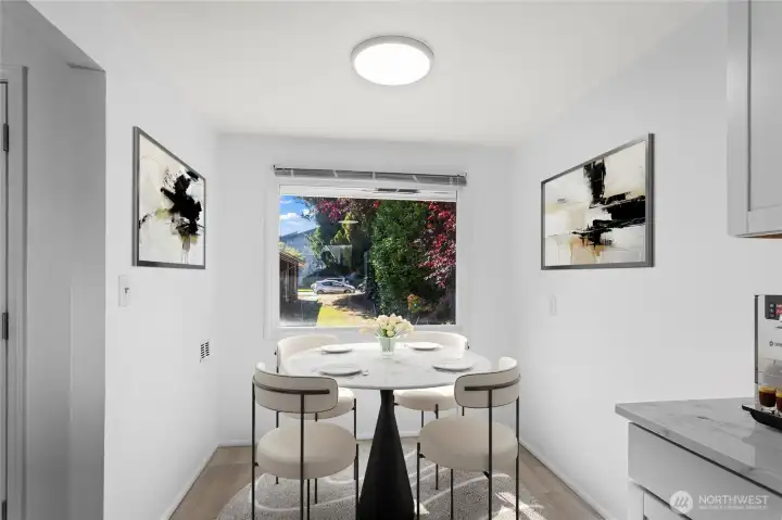 Unit E Dining area/nook - virtually staged