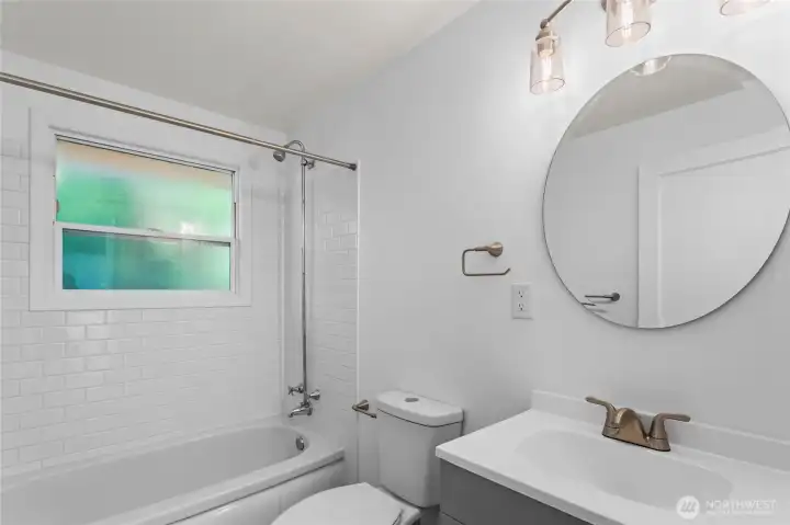 Unit E updated bathroom