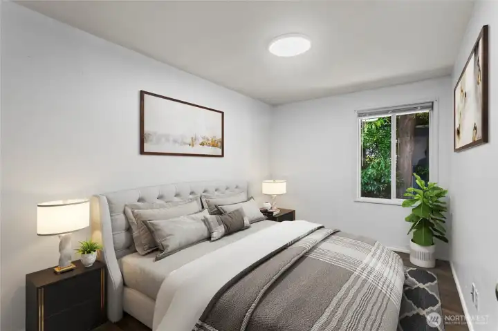 Unit B Bedroom - virtually staged