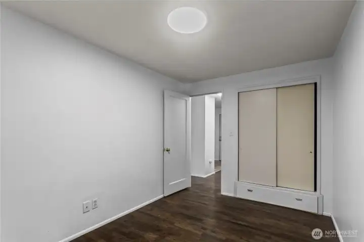 Unit B Bedroom alternate view with closet