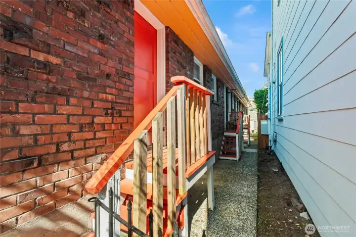 Back doors to units