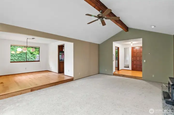 Living room to formal dining room.