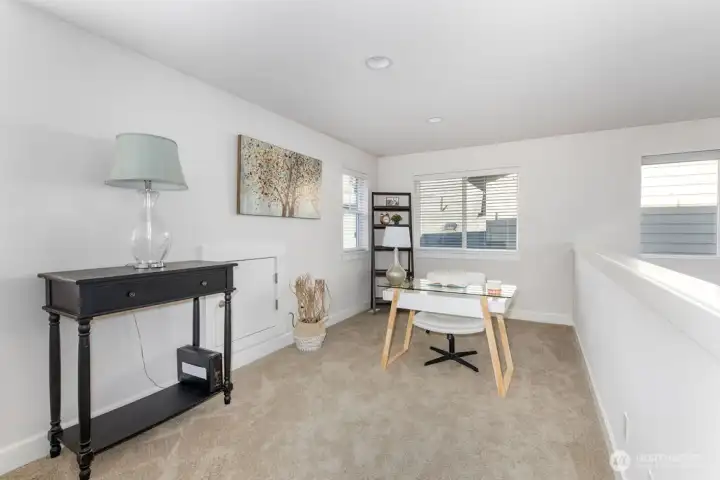 Upstairs loft can easily be converted to a 3rd bedroom.